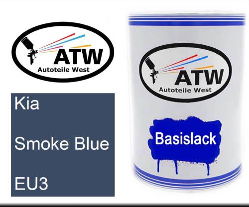 Kia, Smoke Blue, EU3: 500ml Lackdose, von ATW Autoteile West.